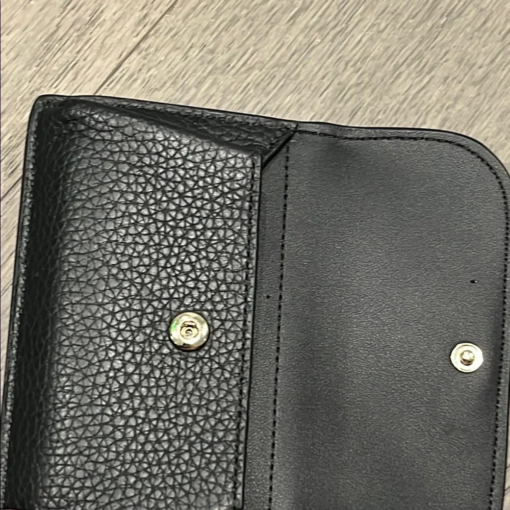 Kate Spade Black Dumpling Pebbled Leather Card Holder Wallet - Picture 6 of 9